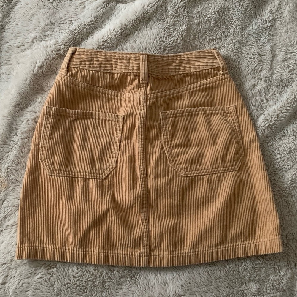 Hollister Beige Tan Corduroy Mini Skirt Size Small/0